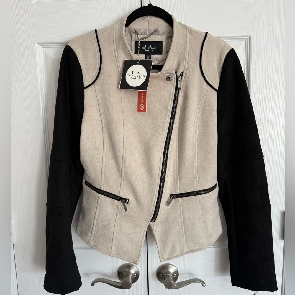 LA Coalition Two-Tone Moto Zip Jacket